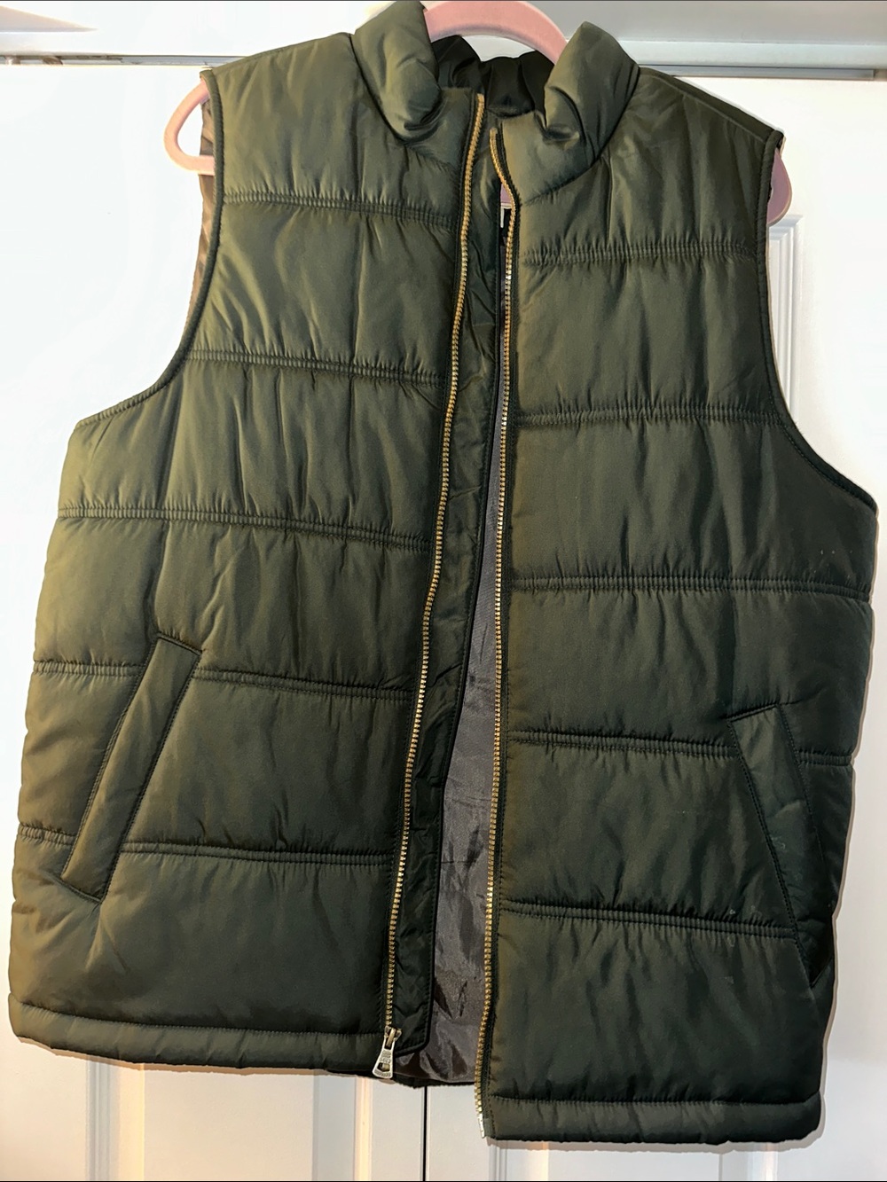 Men's Green Quilted Puffer Vest